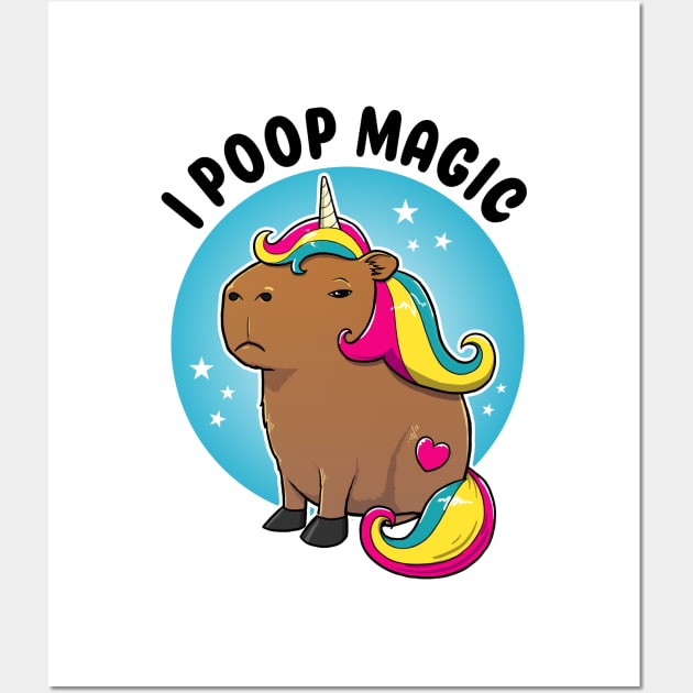 I poop magic Capybara Unicorn Wall Art by capydays